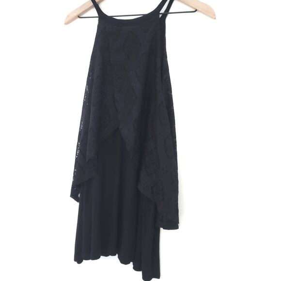 EUC Torrid Overlay Tiered Tank Top - 0X Plus Size - Picture 3 of 9